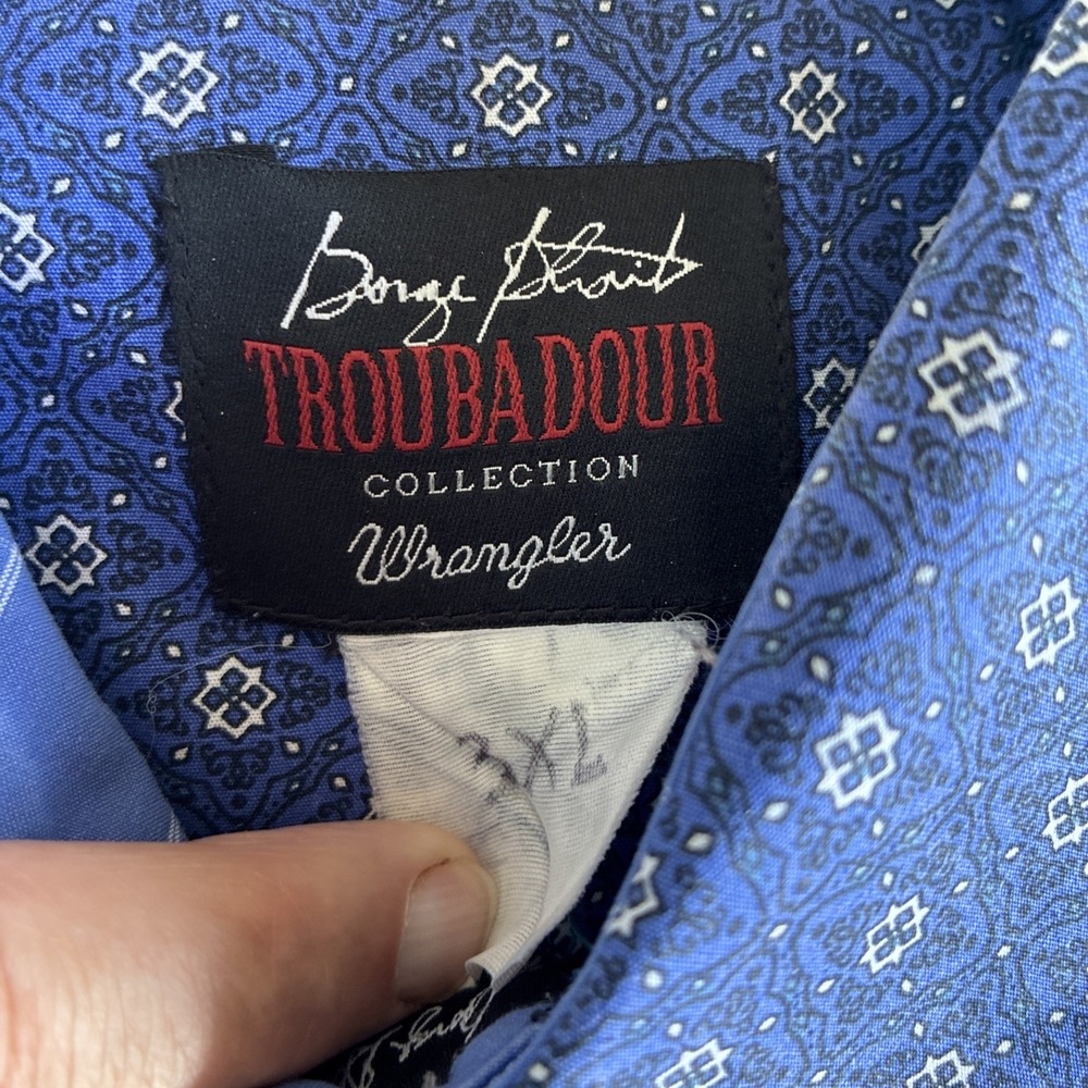 Men's 3XL Shirt George Strait Wrangler Troubadour AOP Geometric Western Cowboy - Picture 6 of 16